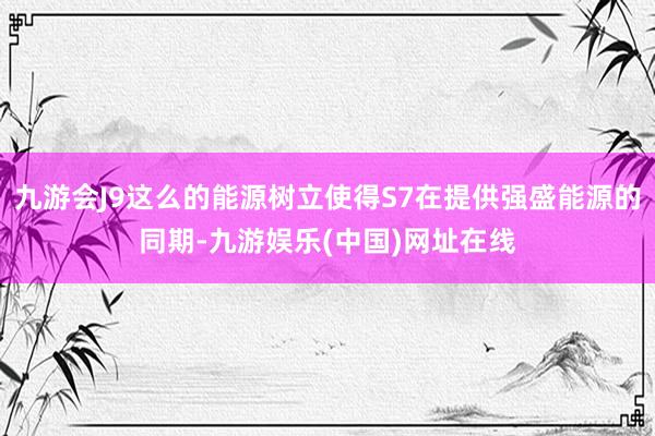 九游会J9这么的能源树立使得S7在提供强盛能源的同期-九游娱乐(中国)网址在线