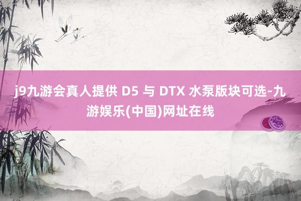 j9九游会真人提供 D5 与 DTX 水泵版块可选-九游娱乐(中国)网址在线