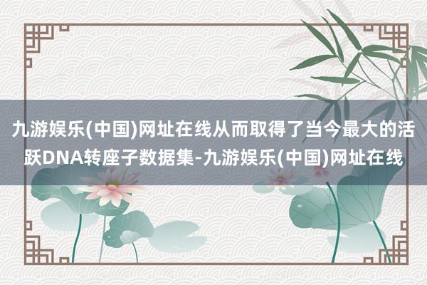 九游娱乐(中国)网址在线从而取得了当今最大的活跃DNA转座子数据集-九游娱乐(中国)网址在线