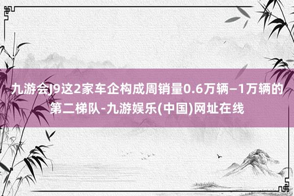 九游会J9这2家车企构成周销量0.6万辆—1万辆的第二梯队-九游娱乐(中国)网址在线