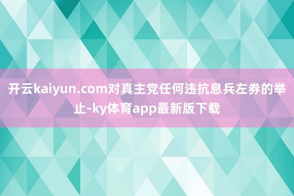 开云kaiyun.com对真主党任何违抗息兵左券的举止-ky体育app最新版下载