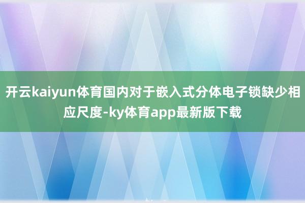 开云kaiyun体育国内对于嵌入式分体电子锁缺少相应尺度-ky体育app最新版下载