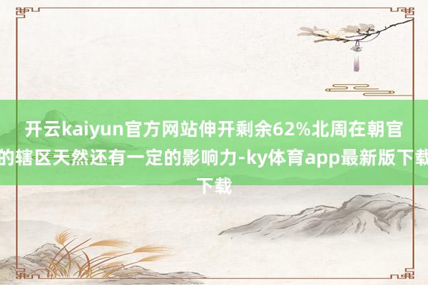 开云kaiyun官方网站伸开剩余62%北周在朝官的辖区天然还有一定的影响力-ky体育app最新版下载