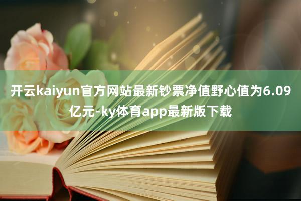 开云kaiyun官方网站最新钞票净值野心值为6.09亿元-ky体育app最新版下载